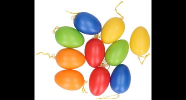 Cepewa Paaseieren - 20x stuks - multicolor - kunststof - paasversiering - paasdecoratie - pasen