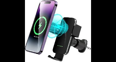 Wozinsky Autohouder Met 15W Inductieve Oplader Voor Telefoons Op
