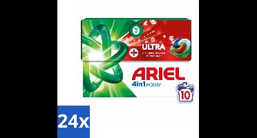 24 x Ariel - 4in1 Wasmiddel Pods - Ultra Vlekverwijderaar - 10 Pods - Wasmiddel - Vlekkenverwijderaar - Wascapsules - Ariel - Waspoeder