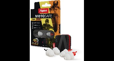 Alpine MotoSafe Duo 2026 Motor Oordoppen - Oordopjes tegen Windruis - Gehoorbescherming Tijdens het Motorrijden - 17dB/20dB - Herbruikbare Oordopjes Motor - Zwart/Rood - MotoSafe Race/Tour - 2 Paar