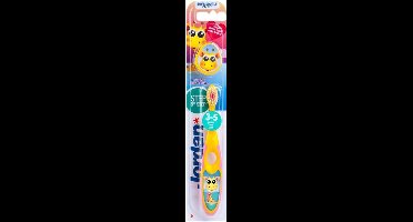 Jordan Tandenborstel Step By Step 3-5 jaar Roze/Geel - 2 stuks