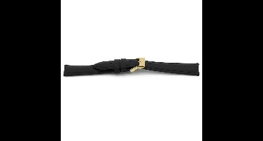 Horlogeband F146G Dover Zwart Goudkleurig 18x16 mm