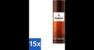 15 x Tabac Original - Deodorant Spray - Anti-transpirant - 200 ml - Voordeelverpakking - 15 stuks