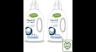 2 x Neutral - Vloeibaar Wasmiddel - Witte Was - Gevoelige Huid - 0% Optische Witmakers, Kleurstoffen & Parfum - 20 Wasbeurten - Wasstrips - Gevoelige Huid - Wasmiddel - Witte Was - Optische Witmakers - Parfumvrij