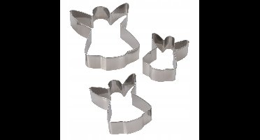 Metalen Koekjesvormpjes Engel 3 Stuks - Kerst Thema