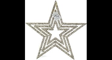 Kaemingk Kerstster 3-laags Champagnekleurig Ø39cm Kunststof