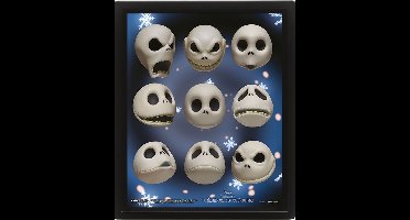 The Nightmare Before Christmas Jack Expressions Framed 3D Unisex Decoratieve Artikelen - Standard