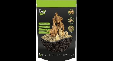 BIOART Gravel zwart 800 gram | decoratief siergrind voor terrarium en Wabi Kusa