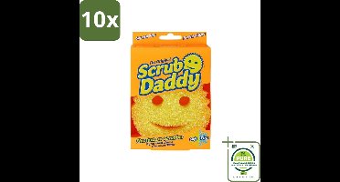 10 x Scrub Daddy - Spons - Veranderende Textuur - 1 Spons - Grootverpakking - Schoonmaak - Vetvlekken Verwijderen - Schrobben - Vaat Reinigen - Koken