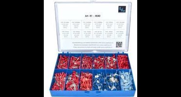 Vogt Verbindungstechnik 4040 Assortiment kabelschoenen 0.50 mm² - 2.50 mm² Rood, Blauw 575 stuk(s)