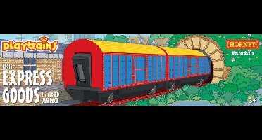 Playtrains - Express Goods 2 X Closed Wagon Pack (9/21) * - PT-R9316