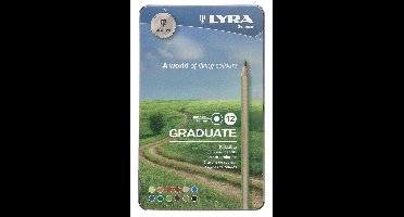 Lyra Lyra Graduate Hex Crayons 3,8Mm - Metal Box Of 12 Pcs
