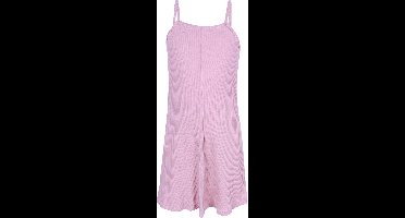 Zomerse roze geribde jurk