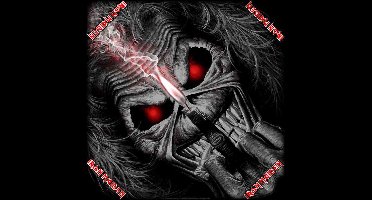 Iron Maiden - Eddie Candle Finger Bandana - Zwart