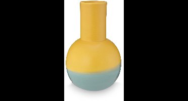 vtwonen Vaas - Decoratie - Bloemenvaas van Keramiek - Lichtblauw - 14cm