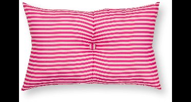 vtwonen Sierkussen - Gestreept - Kussen voor de Woonkamer - Donkerroze - 35x55cm