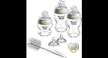 Tommee Tippee glazen Natural Start Babyflessen en spenen Startersset - flessen van 150 ml en 250 ml voor pasgeboren baby's - 0m+
