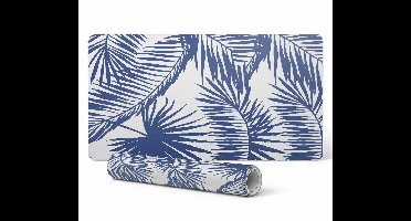 Moderne bureauonderlegger voor thuiswerken, palmbladerenpatroon, 90x45 cm