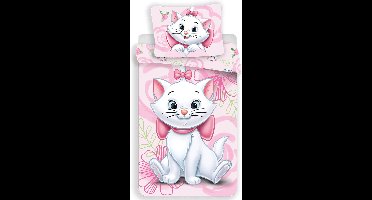 Disney Aristocats Dekbedovertrek, Pink - 140 x 200 + 70 x 90 cm - Katoen