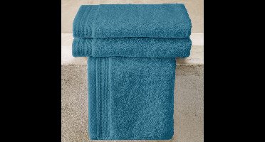 De Witte Lietaer Gastendoekjes Contessa Capri Blue - set 3 stuks - 40 x 60 cm - Blauw - Katoen