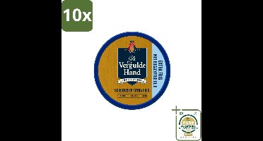 10 x Vergulde Hand - Scheerzeeptablet - Extra Fris - 75 gr - Wasstrips - Scheerzeeptablet - Scheerzeep - Eucalyptusolie - Schuim - Scheren
