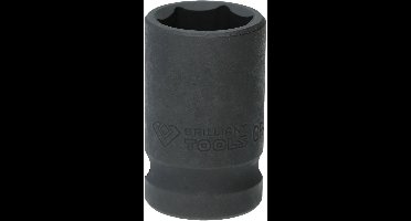 BRILLIANT TOOLS 1/2" krachtdop zeskant 16 mm kort - BT022638