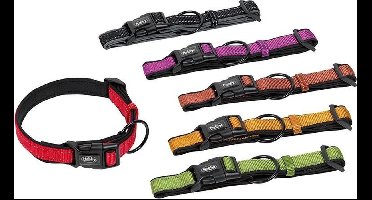 Nobby halsband classic reflect soft verstelbaar paars 50-65 x 2,5 cm - 1 ST