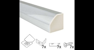 Led strip profiel hoek 3M - 30 mm hoog - Led hoekprofiel - Led profiel - Wit