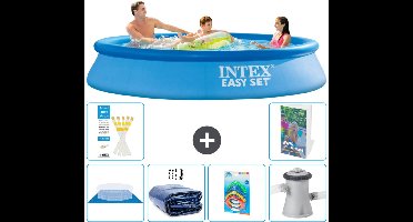 Intex Rond Opblaasbaar Easy Set Zwembad - 305 x 61 cm - Blauw - Inclusief Grondzeil - Solarzeil - Speelgoed - Zwembadfilterpomp - 7-delig