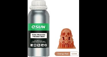 eSun - Water Washable Precision Resin, Orange Red – 0.5kg
