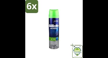 Gillette Series - Scheergel - Sensitive - Aloe Vera - Voor de gevoelige huid - 200 ml - Voordeelverpakking - 6 stuks - Gevoelige huid - Scheergel