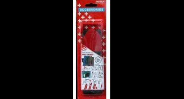 FASTECH® 906-330C Klittenband Met riem Haak- en lusdeel (l x b) 630 mm x 50 mm Zwart, Rood 2 stuk(s)