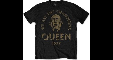 Queen - We Are The Champions Heren T-shirt - XL - Zwart