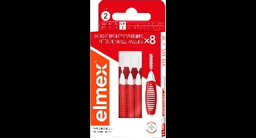 Elmex Interdentale Ragers 0,9 mm – Maat 2 Rood | 8 stuks