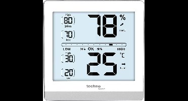 Technoline thermometer - WS 9470 - 118x118x24mm - wit/zilver - TL-WS9470