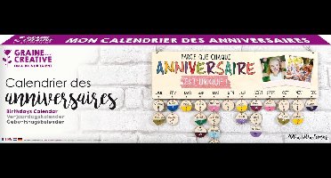 DIY-Kit Maak je eigen Verjaarsdagskalender van hout - 42 x12 cm