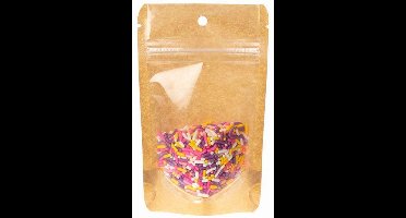 Stazakken Transparant/Kraft 8x5x13cm Met Ophanggat (100 stuks) | Doypacks | Stand up pouches