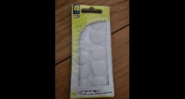 10 klittenbandschijfjes Wit Sorbo