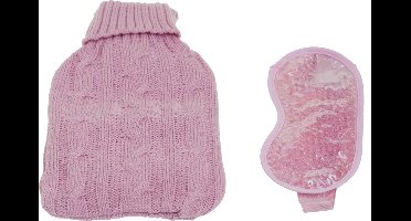 Atmosphera Warmwaterkruik plus oogmasker - kruik - wollen kruik