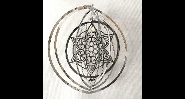 Nature's Melody Cosmo Spinner Mandala roestvrij staal ca.13cm / 5" windspinner