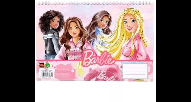 Barbie Paints A4 spiraalvormig schetsblok, 30 vellen, Babrie schetsblok, Schetsboek, Barbie, Tekenblok