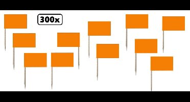 300x Cocktailprikker oranje- Koningsdag WK festival party thema party fun food prikker kaas