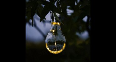 Solar tuinverlichting hanglamp 'Eddy'- Vintage gloeilamp look - Set van 4 stuks - Warm wit licht - Buitenlampen op zonne-energie - Solar tuinverlichting