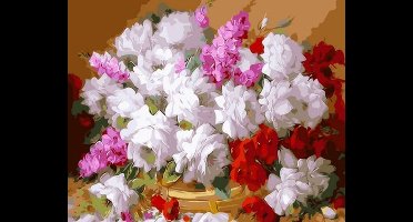 Schilderen op nummer Stilleven Bloemen - Acrylverf set 40x50 cm