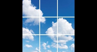 Wolkenplafond LED Paneel - Fotoprint Afbeelding Wolk - Geprint op 9 Platen - 595x595