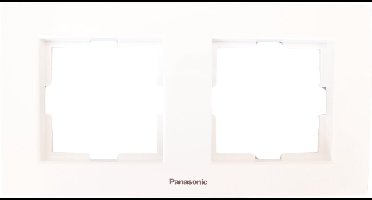 Panasonic -2 Voudig Afdekraam-Wit-Karre Plus Serie