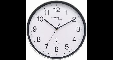 Technoline WT 8030 - Wandklok - Analoog - Rond - Kunststof Raam - Mineraal Glas - Radiogestuurde tijdsaanduiding - Zilverkleurig