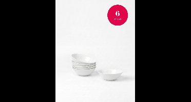 vtwonen - Kommen - Porselein - Wit - Set van 6 - 12,5 cm