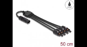 Delock DL4 Solar Splitter Cable 1 x male to 4 x female 50 cm black