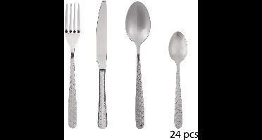 Flora Bestekset - 24 Delig - RVS